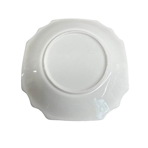 Vintage Bone China Jolly Santa Holly Mistletoe Holiday Christmas Small Dish - Picture 2 of 10